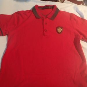 GUCCI Red Three Button Polo